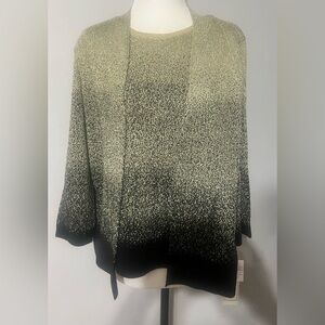Alfred Dunner Gold/Black Sweater Set in One Piece and Lots of Sparkels!!